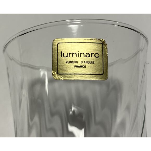 luminarc Verrerie D’Arques France Clear Fluted Champagne Glasses 6 3/8” Set of 4 - Picture 5 of 8